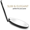 thumbnail image 4 of LED Lighted Pocket Mirror, Large Natural Lighted Handheld Makeup Mirror, 5" in Diameter, Compact and Portable for Travel (Black), 4 of 5