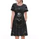 thumbnail image 1 of Balery Ornate Dark Skull Book Vestidos sueltos de manga corta para mujer, vestidos de verano 2025, vestidos casuales de corte A con vuelo., 1 of 6