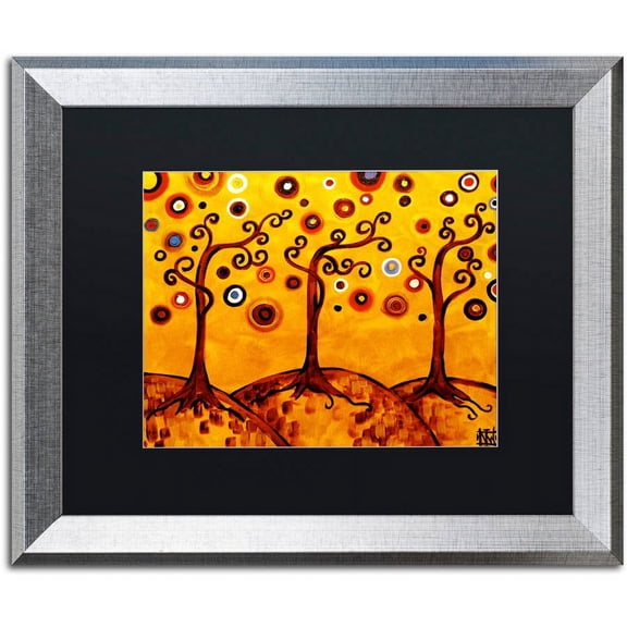 Trademark Fine Art "82" Canvas Art by Natasha Wescoat, Black Matte, Silver Frame