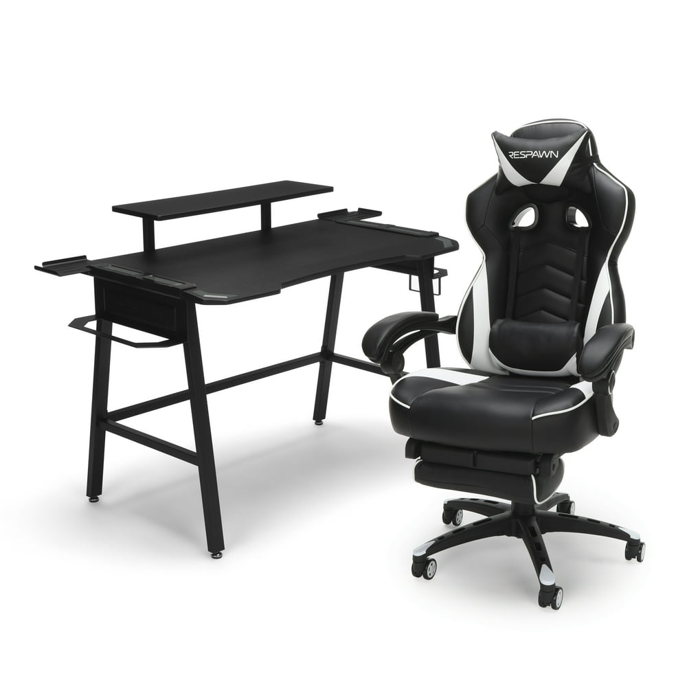 RESPAWN Gaming Chair (RSP-110) and Gaming Desk (RSP-1010) Bundle, eSports Gaming Battlestation ...