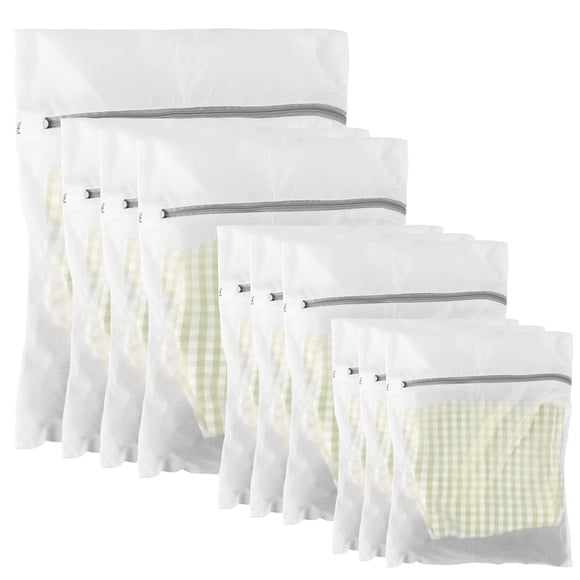 Bolsas de malla para ropa sucia MDSXO, blancas, para ropa delicada, paquete de 10