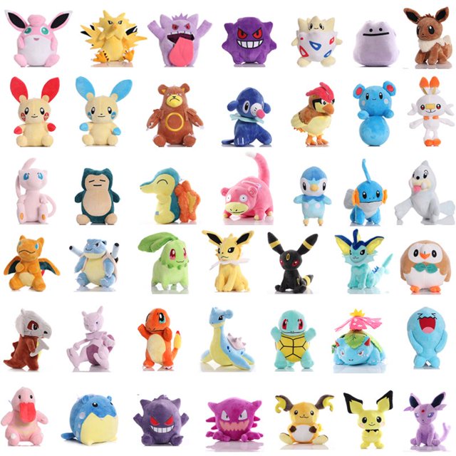 TAKARA TOMY – Pokemon Pikachu Minun Wigglytuff Scorbunny Dewgong Cyndaquil Plush Toy Soft Stuffed Plush Toy Kids Gift zhangyuxiang LED