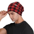 thumbnail image 3 of Gaeub Red Buffalo Plaid Print Beanie Hats for Men Women,Winter Caps,Knit Cuffed Beanie,Cuffed Cap,Great for Winter Activities, 3 of 7