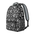 thumbnail image 4 of Floral and Leopard Print Students Backpack Durable Outdoor Backpack with Artistic Wildflower and Butterfly Design, Adjustable Straps, Perfect for School and Travel, 4 of 6