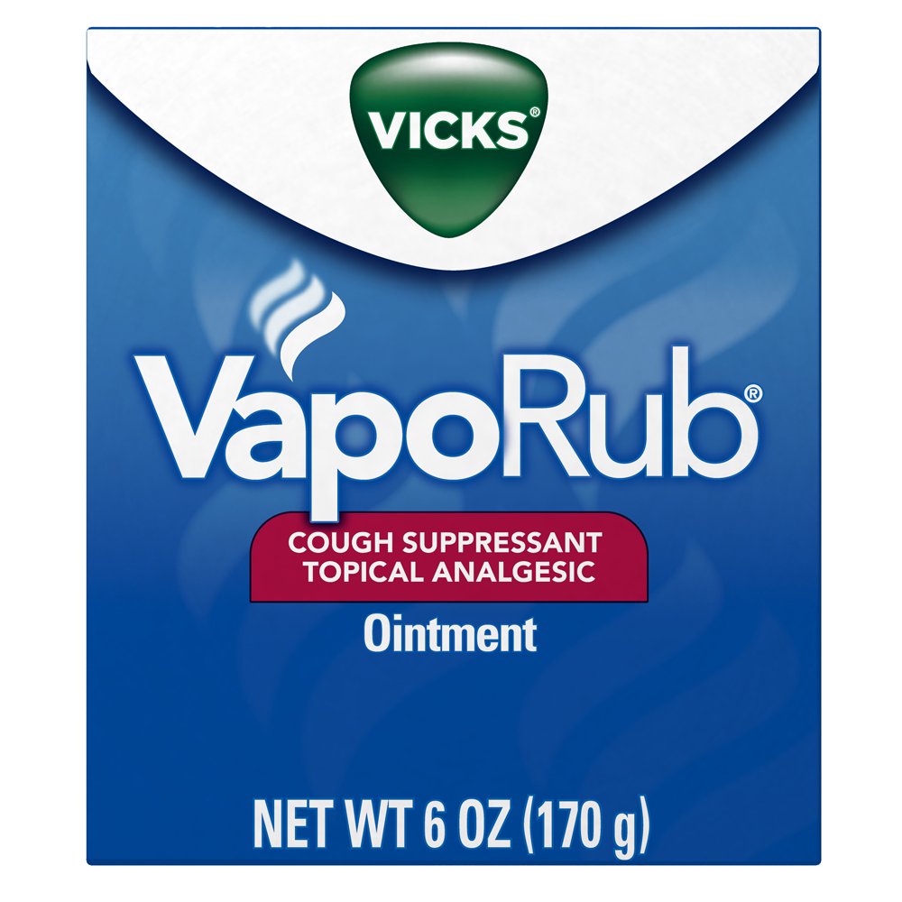 Vicks VapoRub Cough Suppressant Chest Rub Ointment, Original, 6 oz