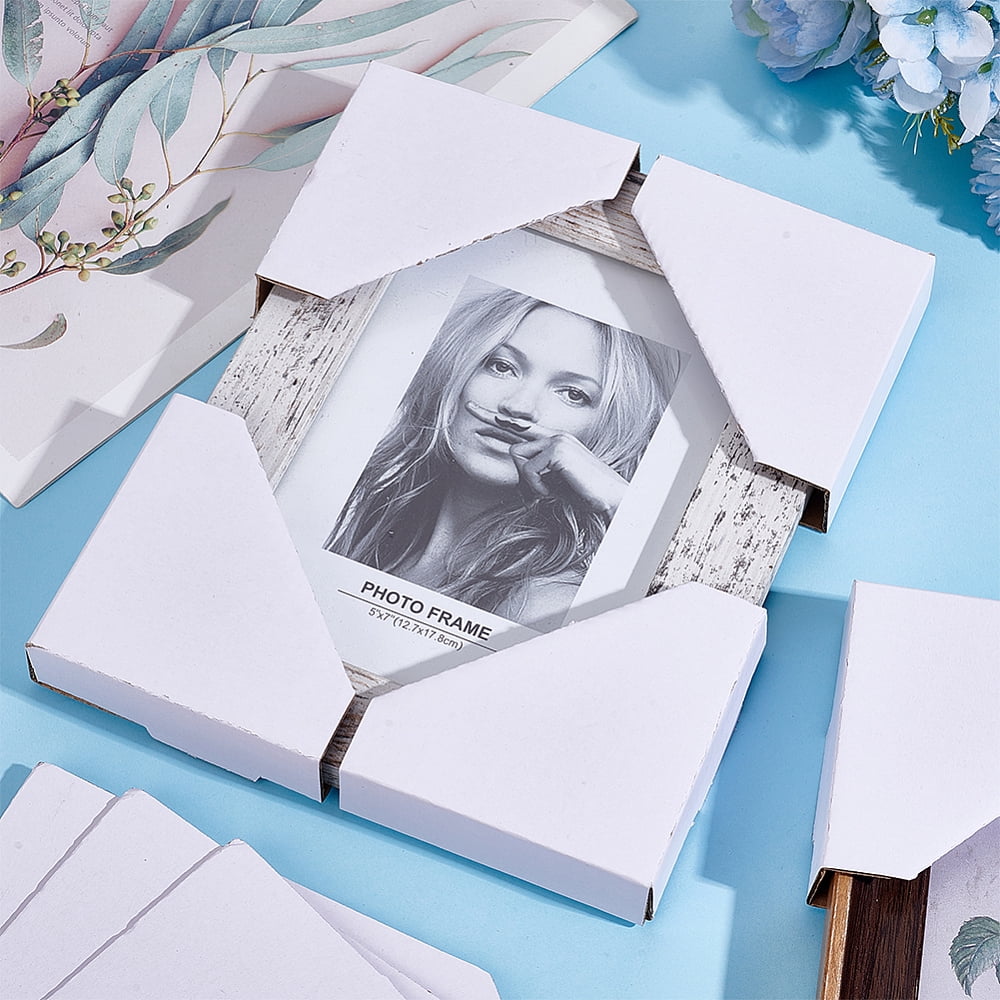 1 Set 100Pcs Folding Safety Kraft Paper Photo Album Corner Protector White 205x164x2mm Finished Product: 9.85x2.7x9.8cm