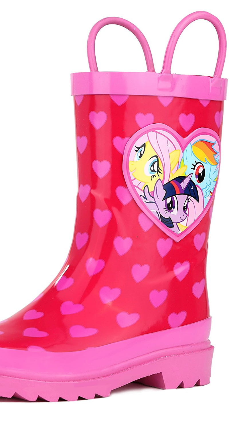 kids pink rain boots