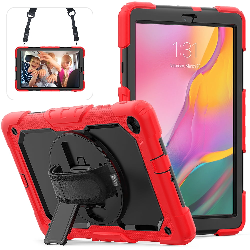 Umeki geestelijke kroeg NOGIS PC Silicone Case Designed for Samsung Galaxy Tab A 10.1 T510 / T515,  Full-Body Rugged Heavy Duty Protective Tablet Case (Red) - Walmart.com