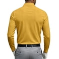 thumbnail image 4 of Qwertyu Men's Long Sleeve Polo Shirts Quick Dry Classic Soft Casual Collared Work Fishing Golf Shirt Yellow 4XL, 4 of 8