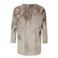 thumbnail image 5 of hxobax 3/4 Length Sleeve Tops for Womens Summer Cute Tshirts Floral Print Tunic Top Pullover Blouses, 5 of 5