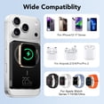 thumbnail image 5 of Magnetic Portable Charger with Built-in-Cable, iWatch Charger, 10000mAh Power Bank with Display, Foldable Stand, 22.5W Fast Charging Travel Battery Pack Compatible with iPhone and Apple Watch, 5 of 8