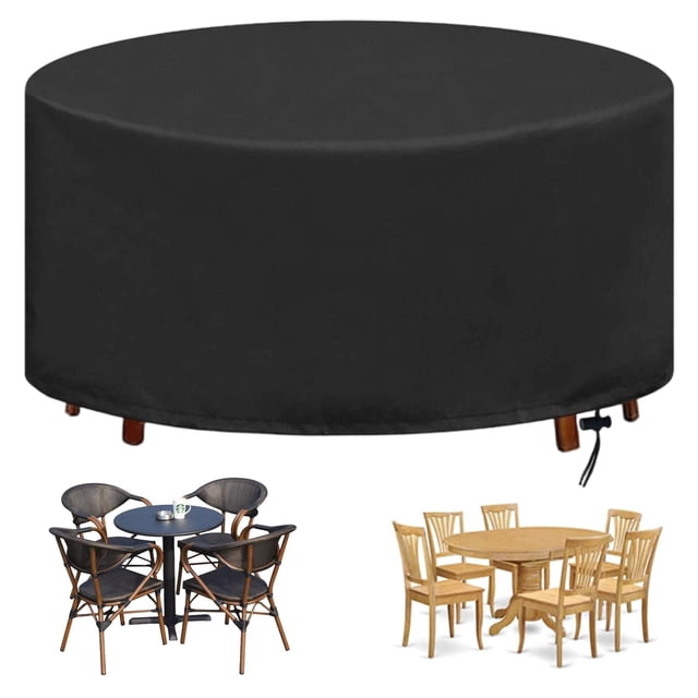 Funda para muebles de jardín, funda protectora para exteriores, resistente, impermeable, cortavientos, resistente a los rayos UV, rectangular, diámetro 191 x 81 cm.