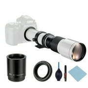 JINTU 500mm 1000mm f/8 Manual Telephoto Camera Lenses for Canon SLR Cameras 80D 90D Rebel T3 T3i T5 T5i T6i T6s T7 T7I T8I 4000D 2000D 1200D