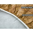 thumbnail image 5 of Rally Home Goods Indoor Outdoor Patio Round Fitted Vinyl Tablecloth, Flannel Backed & Elastic Edge, Oil & Waterproof Wipeable Cover, Cedar Wood Grain Pattern for 6-Seat Table of 45-56’’ Diameter, 5 of 8