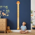 thumbnail image 2 of REGALWOVEN Cartoon Animals Height Chart Sticker, Peel and Stick Growth Chart with Age and Average Height Markings for Teens Baby Bedroom Orange 66.1 x 8.3 Inch, 2 of 7