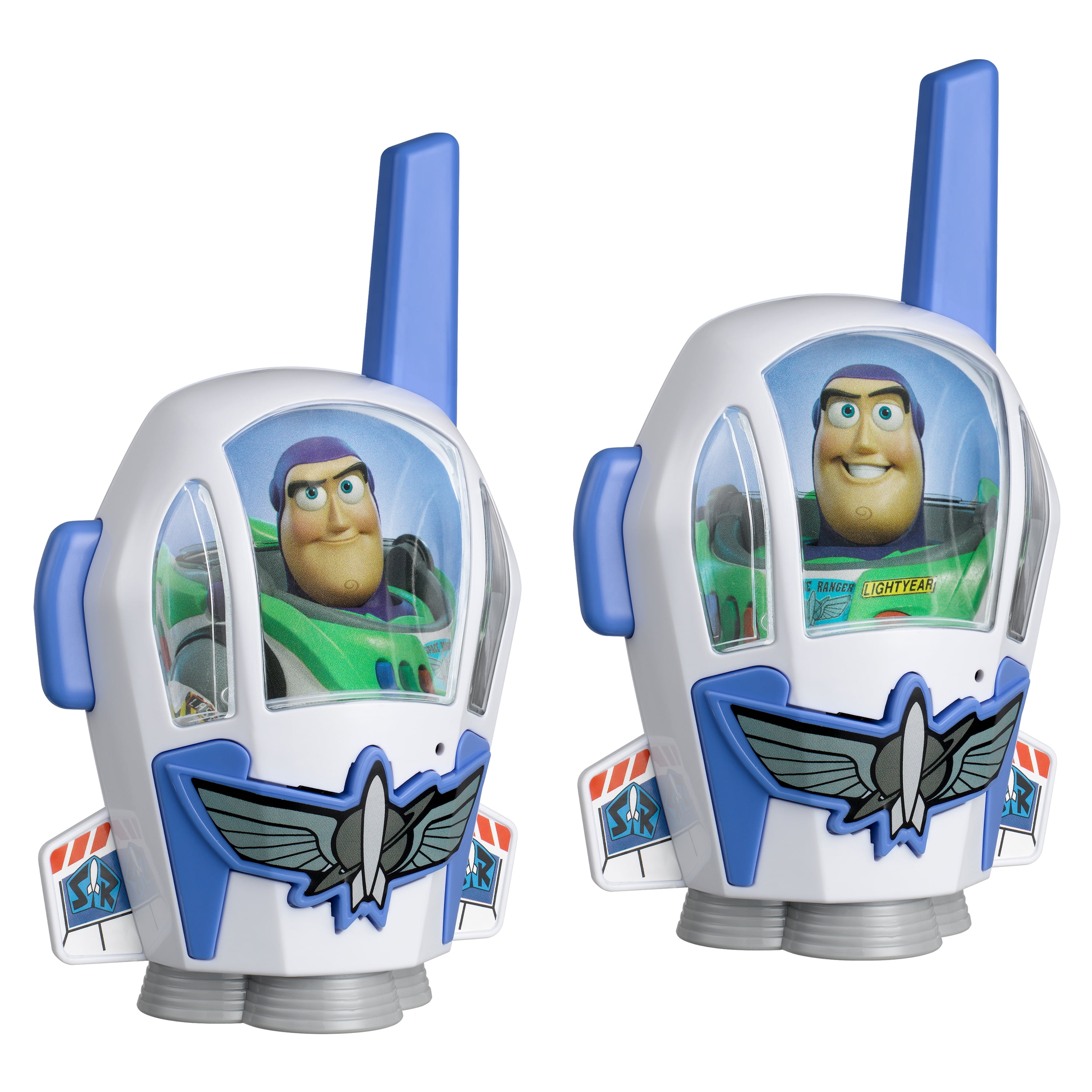 Disney Pixar Toy Story Buzz Lightyear Kids Walkie Talkies, 2-Pack with Push-to-Talk, up to 750 ft Range, Ages 3+