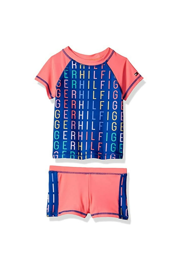 Girls' Big Two-Piece Swimsuit, Lilia Jolt Pink, X-Large (16)