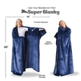 thumbnail image 4 of Manta portátil Super Blanky para mujeres y hombres, color azul marino, 4 of 8