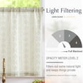 thumbnail image 3 of Widening Linen Tier Curtain Bohemian Cafe Curtain Rod Pocket 1 Panel, 3 of 12