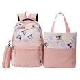thumbnail image 1 of Cool Cartoon Kuromi Girls Schoolbag 3 PIEZAS con bolso de lápiz Rosa, 1 of 1
