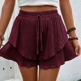 thumbnail image 5 of Kureaily Women Summer Shorts Elastic Waist Shorts Casual Wide Legs Shorts With Pockets, 5 of 5