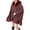 Red, variant on Women Faux Fur Collar Open Front Wool Blend Cape Poncho Regular Fit Batwing Sleeve Fringe Hem Shawl Wrap Heavy Weight Wrinkle Resistant Warm Transitional Outer for Fall Winter