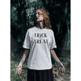 thumbnail image 2 of Trick Or Treat T-Shirt Women -Image by Shutterstock, Female Small, 2 of 4