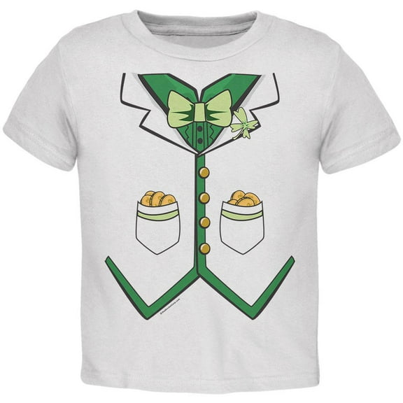 St. Patrick's Day Irish Tuxedo Toddler T Shirt White Toddler Size 5/6