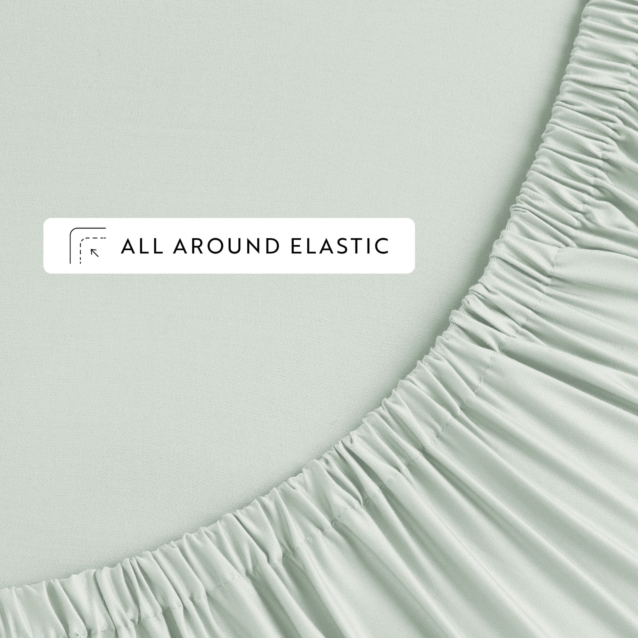Luxury Cooling 100% Rayon From Bamboo Silky Soft Bed Sheets Set Aqua Queen Size Bedding by Comfort Canopy