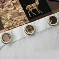 thumbnail image 4 of jejeloiu Safari Animal Deer Black Out Curtains,Rustic Farmhouse Cabin Curtains Pack of 2 (42x63 Each),Brown Geometric Checkered Bedroom Curtains For Boys Teens,Luxury Bedroom Decor, 4 of 6