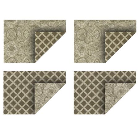 

Heritage Lace DU-1319X-S 13 x 19 in. Duet Placemats Flax - Set of 4