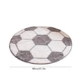 thumbnail image 3 of Football Shaped Round Area Rug,31.5in Soft Fluffy Sports Theme Floor Mat,Non Slip Circular Carpet for Bedroom Living Room Entryway Home Indoor Sports Style Decor, 3 of 6