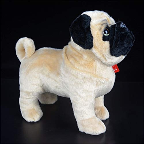 Pugsly Pug Peluche Peluche Cachorro, 12 pulgadas TAMMYFLYFLY TAMMYFLYFLY