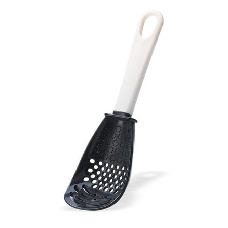 

enquiret Cooking Slotted Spoon Multifunctional Strainer Scoop Grater Heat Resistant Tools Bakery Kitchen Chef Gadgets Accessories Black