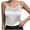 White, variant on fatyb Women's Shiny Tank Tops Adjustable Spaghetti Strap Camisole V Neck Party Cami Shirts Clubwear
