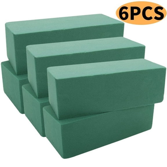 Kabuer Flower Floral Foam for Wedding, Birthday, Home, Office and Garden Decorations, Pack of 6