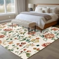 thumbnail image 4 of 6'x9' Area Rugs, Botanical Flowers Indoor Outdoor Area Rug for Living Room Bedroom, Vintage Country Pastoral Floral Vines Washable Bathroom Rugs Kitchen Floor Carpet Mats Home Decor Aesthetic, 4 of 8