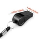 thumbnail image 4 of Hipat Paquete de 24 Silbatos Negros con Cordón Silbato de plástico Engrosado Duradero Silbatos de Sonido Fuertes y nítidos Bluk para Entrenador Árbitro Deportes Emergencia Oficial, 4 of 5