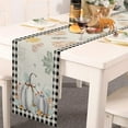 thumbnail image 3 of Thanksgiving Table Runner 36 Inches Long x13 Burlap Linen Holiday Fall Autumn Pumpkin Black White Buffalo Plaid Check Sunflower Kitchen Dining Coffee Party Farmhouse Rustic Outdoor Decor Table Runners, 3 of 5