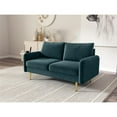 thumbnail image 3 of Kingway Furniture Almor Velvet Living Room Loveseat in Prussian Blue, 3 of 4