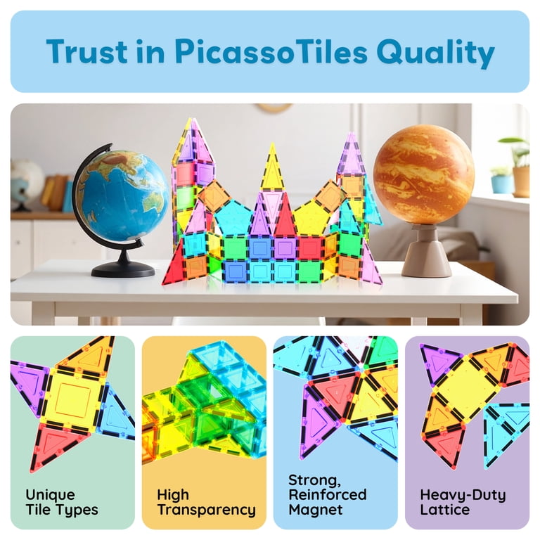 PicassoTiles Rocket Booster Magnetic Set, 32 Pieces photo 6
