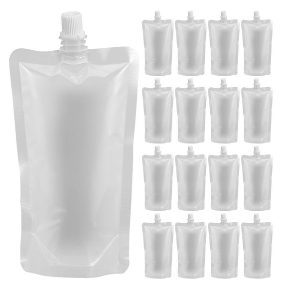 HOMOBABE Transparent Plastic Drinking Flasks for Storage Reusable and Washable 250ML