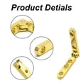 thumbnail image 3 of Quroko Zinc Alloy Jewelry Box Hinge, Mini Box Hinges for Storage Cabinets, Wine Boxes, Drawers and Dollhouses (Gold, 1pcs), 3 of 7