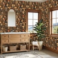 thumbnail image 4 of Peel and Stick Wallpaper 23.6in x 9.8ft Autumn Mushroom Foliage Warm Earth Tones Contact Paper Vinyl Waterproof Self Adhesive Wall Paper for Bedroom Shelf Cabinet Renter Friendly, 4 of 8