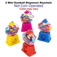 thumbnail image 2 of Mini Gumball Machine pour les Enfants 4 Pack HTOOQ 5 "Machine à Gumball à Pièces et 3" Porte-Clés Gumball Machine (Gumballs Inclus) par HTOOQ - -, 2 of 8