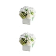 thumbnail image 3 of Florero de Cerámica Cateissary con Flores de Peonía Falsas Bajo Mantenimiento 2piezas Blanco, 3 of 6