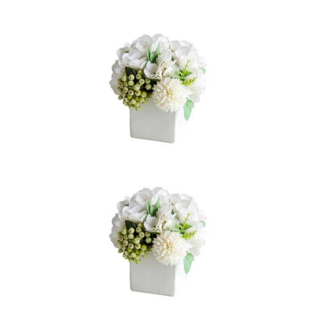 Inteprter Florero De Cerámica Con Flores De Peonía Falsas – Bajo Mantenimiento Artesanía Exquisita Mothers Hydrangea Type3 NO3