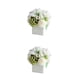 thumbnail image 1 of Flores de peonía falsas Billuyoard Jarrón de cerámica de Hortensia 2piezas Blanco, 1 of 6