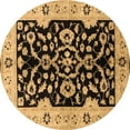 thumbnail image 1 of Ahgly Company Indoor Round Oriental Brown Traditional Area Rugs, 3' Round, 1 of 4