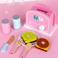 thumbnail image 4 of Tostadoras de simulación, Kit para hornear pan, juegos de simulación de madera para niños, juego de rol de cocina, Kit para hornear pan, 4 of 9